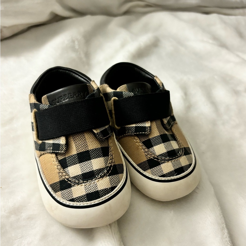 Baby Burberry soft bottom newborn shoes vintage check